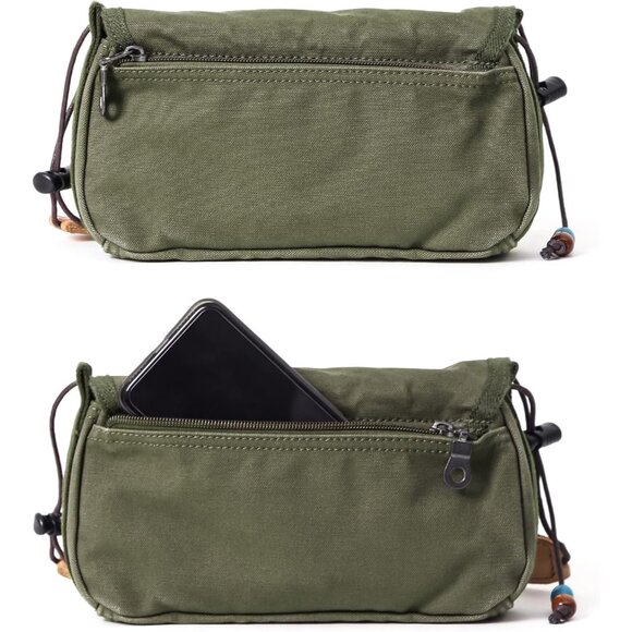 Canvas Small Crossbody Purse Women's Compact Everyday Shoulder Bag - Picture 5 of 6